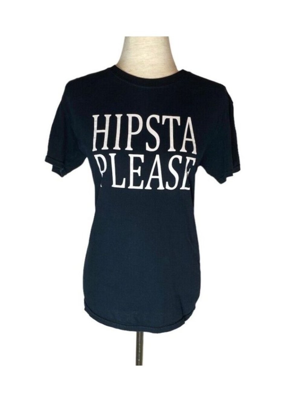 Hipsta Please Womens T Shirt Size S Black Band T Crew Neck Harry Styles Tee